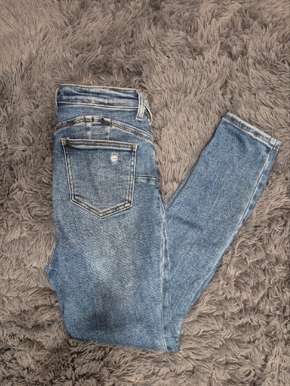 👖Wax Jean Distressed Light Blue Skinny Jeans👖 - Picture 4 of 6